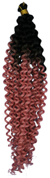 deep water crochet braids salmon pink black
